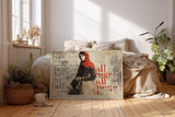 Paul Sinus Wandbild 120x80cm Frau Mit Rotem Schal Vintage Collage LeinWandbild 120x80cm Urban Art Wanddekoration