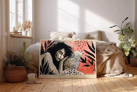 Paul Sinus Wandbild 120x80cm Frau Portraet Illustration moderne Kunst vertrauemte Szene grafisches Kunstmotiv stilvolle Wanddekoration fuer Wohnzimmer Büro