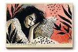 Paul Sinus Wandbild 120x80cm Frau Portraet Illustration moderne Kunst vertrauemte Szene grafisches Kunstmotiv stilvolle Wanddekoration fuer Wohnzimmer Büro