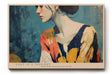 Paul Sinus Wandbild 120x80cm Frau Portrait moderne expressionistische Malerei elegante Farben kuenstlerisches Portrait Kunstbild stilvolle Wanddekoration fuer Wohnzimmer Büro