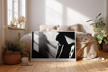 Paul Sinus Wandbild 120x80cm Frauen Silhouette im Licht Schwarz Weiss Fotokunst elegantes Portrait bild moderne