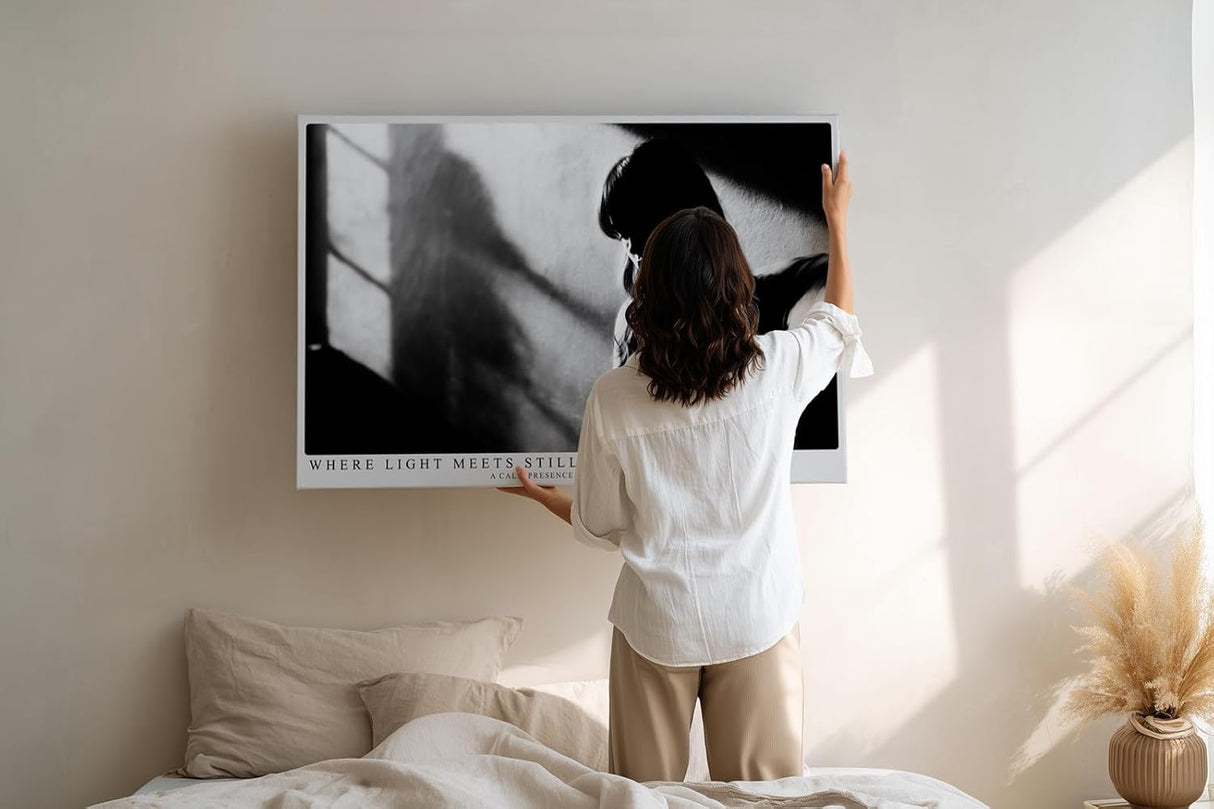 Paul Sinus Wandbild 120x80cm Frauen Silhouette im Licht Schwarz Weiss Fotokunst elegantes Portrait bild moderne