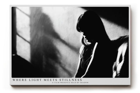 Paul Sinus Wandbild 120x80cm Frauen Silhouette im Licht Schwarz Weiss Fotokunst elegantes Portrait bild moderne