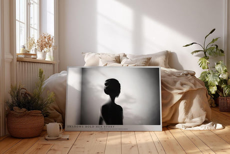 Paul Sinus Wandbild 120x80cm Frauen Silhouette Schwarz Weiss Fotokunst elegantes Portrait Poster minimalistische Wanddekoration fuer Wohnzimmer Schlafzimmer Büro