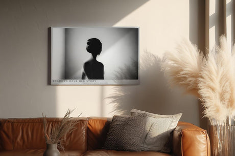 Paul Sinus Wandbild 120x80cm Frauen Silhouette Schwarz Weiss Fotokunst elegantes Portrait Poster minimalistische Wanddekoration fuer Wohnzimmer Schlafzimmer Büro