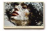 Paul Sinus Wandbild 120x80cm Frauenportrait Mosaik modern beige schwarz digitale Kunst Kunstdruck grosses Kunstbild stilvolle Wanddekoration fuer Wohnzimmer Büro Flur