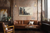 Paul Sinus Wandbild 120x80cm Freiheitsstatue Moderne Stadt Kunst LeinWandbild 120x80cm New York Szene Wanddekoration