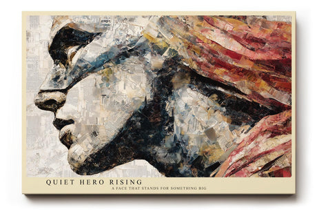 Paul Sinus Wandbild 120x80cm Freiheitsstatue Porträt – Künstlerische Collage mit historischer Symbolkraft