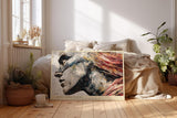 Paul Sinus Wandbild 120x80cm Freiheitsstatue Porträt – Künstlerische Collage mit historischer Symbolkraft