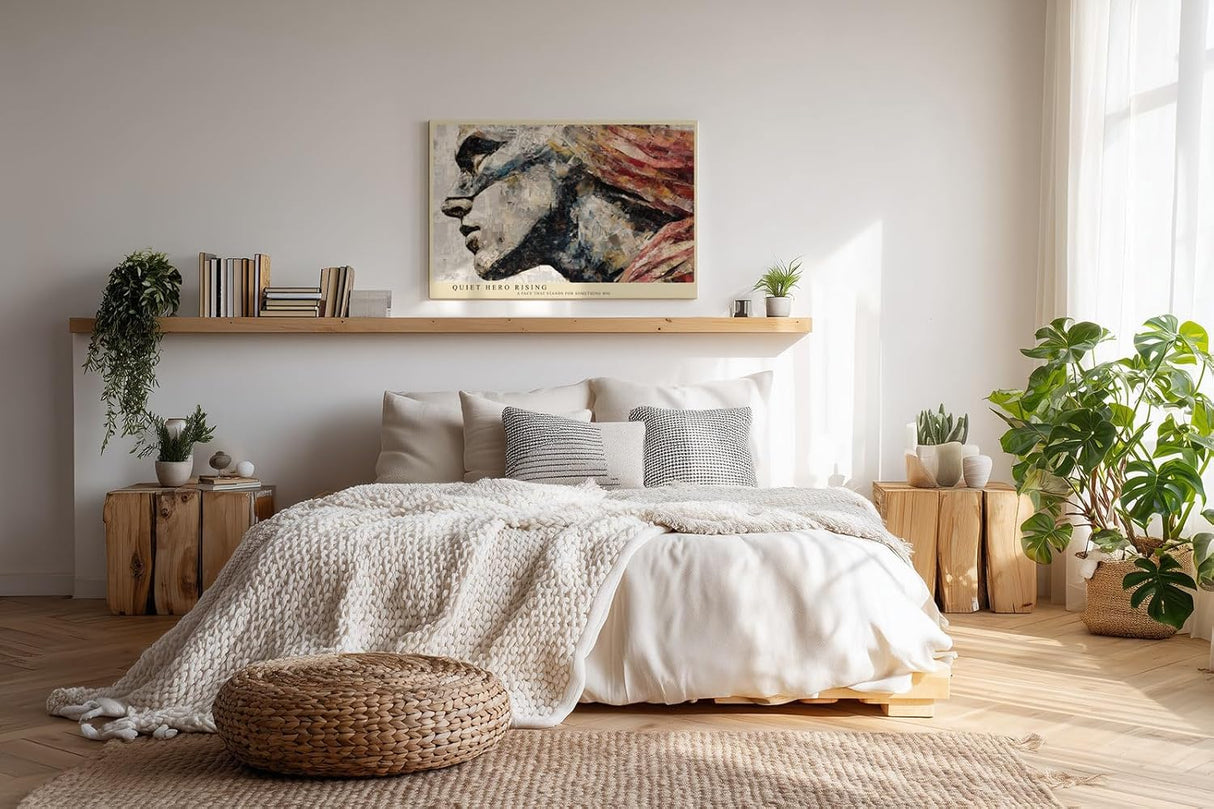 Paul Sinus Wandbild 120x80cm Freiheitsstatue Porträt – Künstlerische Collage mit historischer Symbolkraft