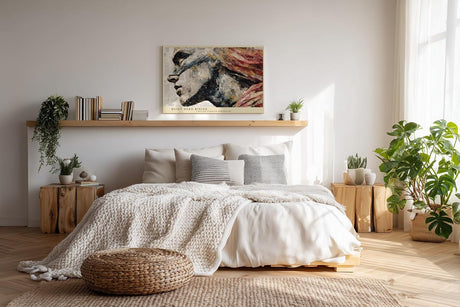 Paul Sinus Wandbild 120x80cm Freiheitsstatue Porträt – Künstlerische Collage mit historischer Symbolkraft