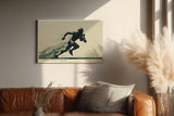 Paul Sinus Wandbild 120x80cm Full Speed Ahead American Football Spieler Dynamische Sport Kunst fuer Wohnzimmer Büro und Fitnessraum