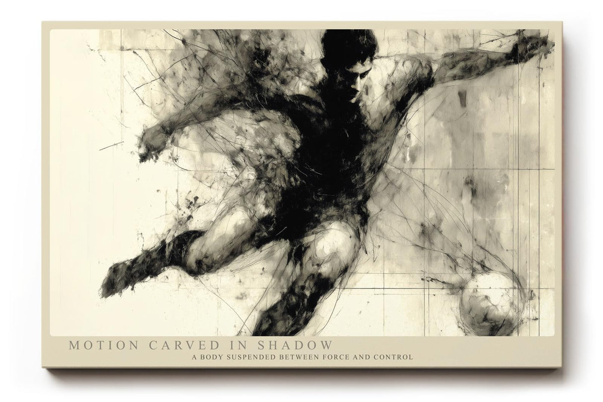 Paul Sinus Wandbild 120x80cm Fussballspieler Bewegung abstrakte Sport Kunst Wanddekoration Wohnzimmer Büro