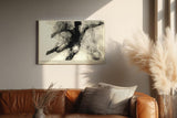Paul Sinus Wandbild 120x80cm Fussballspieler Bewegung abstrakte Sport Kunst Wanddekoration Wohnzimmer Büro
