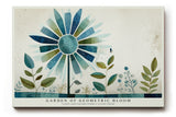 Paul Sinus Wandbild Garden of Geometric Bloom – stilisierte Blume aus geometrischen Formen symbolisiert Wachstum, Kreativität und natürliche Balance