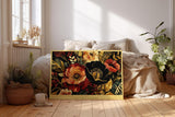 Paul Sinus Wandbild 120x80cm Garden of Rich Contrast florale Kunst mit kräftigen Farben botanisches Poster für Wohnzimmer Schlafzimmer Büro