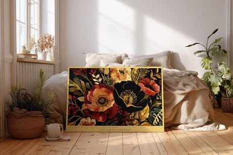 Paul Sinus Wandbild 120x80cm Garden of Rich Contrast florale Kunst mit kräftigen Farben botanisches Poster für Wohnzimmer Schlafzimmer Büro