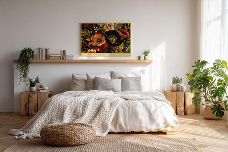 Paul Sinus Wandbild 120x80cm Garden of Rich Contrast florale Kunst mit kräftigen Farben botanisches Poster für Wohnzimmer Schlafzimmer Büro
