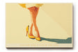 Paul Sinus Wandbild 120x80cm Gelbe High Heels elegante Fashion Illustration mit sonnigem Farbton