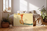 Paul Sinus Wandbild 120x80cm Gelbe High Heels elegante Fashion Illustration mit sonnigem Farbton