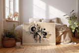 Paul Sinus Wandbild 120x80cm geometrische abstrakte Kunst moderne Linien und Formen minimalistische Designkomposition stilvolle Wanddekoration fuer Wohnzimmer Büro