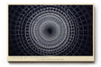 Paul Sinus Wandbild 120x80cm geometrisches Mandala abstrakte Linienkunst schwarz weiss modernes Design Wanddekoration fuer Wohnzimmer Büro