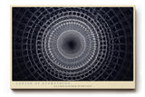 Paul Sinus Wandbild 120x80cm geometrisches Mandala abstrakte Linienkunst schwarz weiss modernes Design Wanddekoration fuer Wohnzimmer Büro