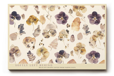 Paul Sinus Wandbild 120x80cm gepresste Blumen botanische Illustration vintage Naturkunst beige braun florales Muster moderne Wanddekoration fuer Wohnzimmer