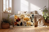 Paul Sinus Wandbild 120x80cm Gepresste Blumen und Blaetter Botanische Collage Natur Kunstmotiv Vintage Pflanzen Illustration