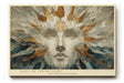 Paul Sinus Wandbild 120x80cm Gesicht Inneres Licht Abstrakte Spirituelle Kunst LeinWandbild 120x80cm Mystische Wanddekoration