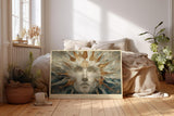 Paul Sinus Wandbild 120x80cm Gesicht Inneres Licht Abstrakte Spirituelle Kunst LeinWandbild 120x80cm Mystische Wanddekoration