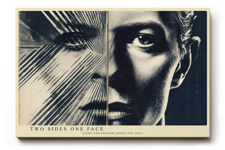Paul Sinus Wandbild 120x80cm Gesicht Licht Und Schatten Moderne Portraitkunst LeinWandbild 120x80cm Grafische Wanddekoration