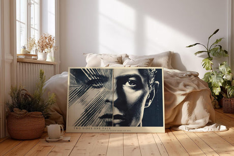 Paul Sinus Wandbild 120x80cm Gesicht Licht Und Schatten Moderne Portraitkunst LeinWandbild 120x80cm Grafische Wanddekoration