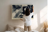 Paul Sinus Wandbild 120x80cm Gesicht Licht Und Schatten Moderne Portraitkunst LeinWandbild 120x80cm Grafische Wanddekoration