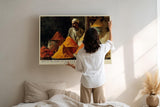 Paul Sinus Wandbild 120x80cm Gewürzhändler auf dem Basar – Farbintensive Marktszene mit orientalischer Atmosphäre