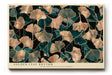 Paul Sinus Wandbild 120x80cm Ginkgo Blaetter gold gruen botanische Naturkunst elegantes Blattmuster moderne Wanddekoration fuer Wohnzimmer Büro