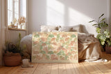 Paul Sinus Wandbild 120x80cm Ginkgo Blaetter Muster sanfte Naturfarben beige gruen moderne botanische Wanddekoration fuer Wohnzimmer Büro