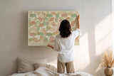 Paul Sinus Wandbild 120x80cm Ginkgo Blaetter Muster sanfte Naturfarben beige gruen moderne botanische Wanddekoration fuer Wohnzimmer Büro