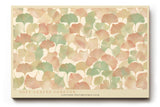Paul Sinus Wandbild 120x80cm Ginkgo Blaetter Muster sanfte Naturfarben beige gruen moderne botanische Wanddekoration fuer Wohnzimmer Büro