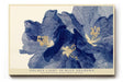 Paul Sinus Wandbild Golden Light in Blue Shadows florales Motiv mit blauen Blüten und goldenen Akzenten