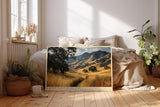 Paul Sinus Wandbild 120x80cm goldene Landschaft Natur Fotokunst moderne Berglandschaft Kunstdruck grosses Wandbild 120x80cm ruhige Wanddekoration fuer Wohnzimmer Büro
