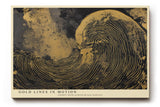 Paul Sinus Wandbild 120x80cm Goldene Linien der Welle – Moderne abstrakte Ozeankunst mit luxuriösen Goldstrukturen