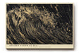Paul Sinus Wandbild 120x80cm Goldene Sturmwelle – Dynamische abstrakte Ozeankunst mit dramatischen Goldstrukturen