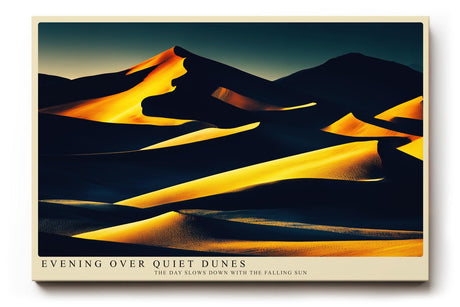 Paul Sinus Wandbild 120x80cm goldene Wüstendünen Landschaft bei Sonnenuntergang dramatische Natur Fotokunst warmes Kunstbild für Wohnzimmer Büro