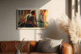 Paul Sinus Wandbild 120x80cm Gondoliere Venedig Kanal Szene Italien Reise Kunst Impressionistische Stadtlandschaft