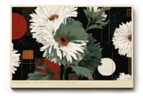 Paul Sinus Wandbild 120x80cm Grafische Blumen Komposition moderne Florale Kunst mit geometrischen Formen Wanddekoration