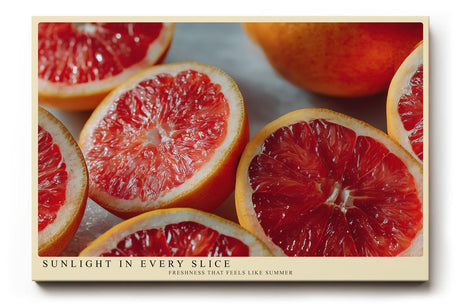 Paul Sinus Wandbild 120x80cm Grapefruit Makrofotografie frische Zitrusfrucht moderne Kuechenkunst lebendige Farben stilvolle Wanddekoration fuer Kueche Esszimmer Wohnzimmer