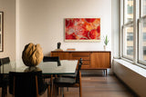 Paul Sinus Wandbild 120x80cm Grapefruit Scheiben Makrofotografie frisches Fruchtmotiv moderne Kuechenkunst stilvolle Wanddekoration fuer Kueche Esszimmer Wohnzimmer