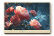 Paul Sinus Wandbild 120x80cm grosse Blumen Malerei romantische Blueten Kunst blau rosa impressionistisches Blumenbild stilvolle Wanddekoration fuer Wohnzimmer
