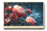 Paul Sinus Wandbild 120x80cm grosse Blumen Malerei romantische Blueten Kunst blau rosa impressionistisches Blumenbild stilvolle Wanddekoration fuer Wohnzimmer